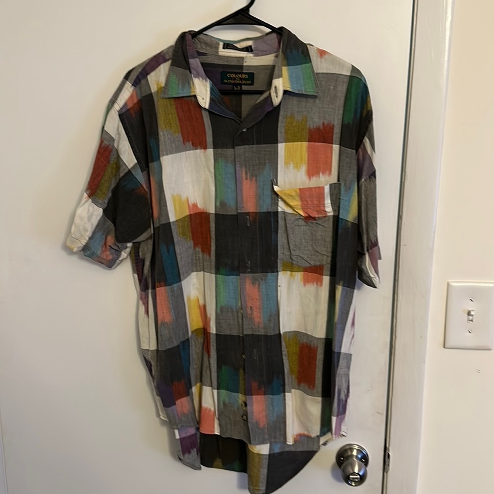 Colours by Alexander Julian Short Sleeve Button Down size L